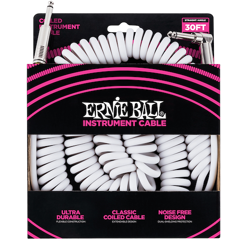 ERNIE BALL P06045 30'''' Coiled Straight White