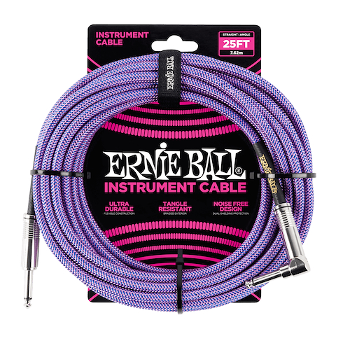 ERNIE BALL P06069 25'' Braided Instrument Cable Purple