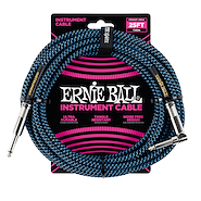 ERNIE BALL P06060 25'' Braided Instrument Cable Black/Blue
