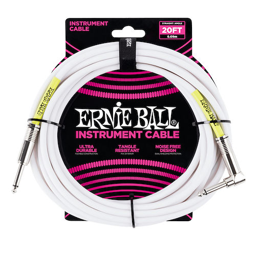 ERNIE BALL P06047 20'' Instrument Cable White