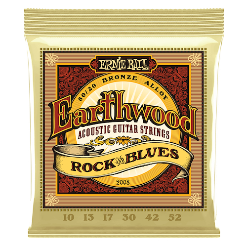 ERNIE BALL 2008 Earthwood Rock and Blues w/Plain G 80/20 10-5