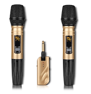 HUGEL AX24 Microfono Inalambrico Doble UHF
