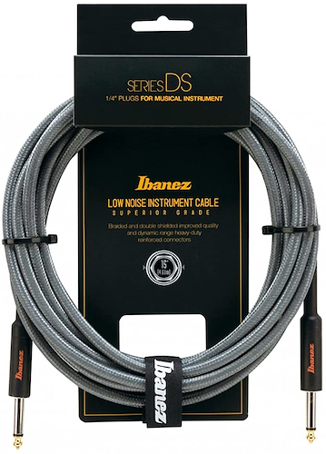 IBANEZ DSC20GY Instrument Cable Braided Straight Jack