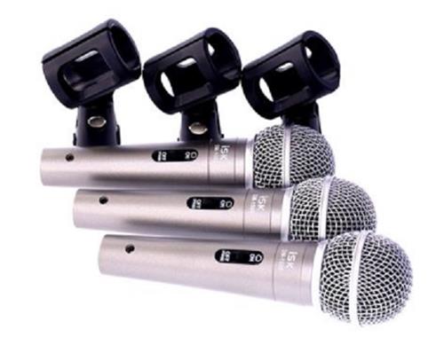 ISK DM1500 KIT 3 Microfono Dinamico Con Switch