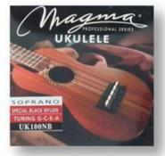 MAGMA 3707 UK100NB Cuerdas Ukelele Soprano Nylon Black