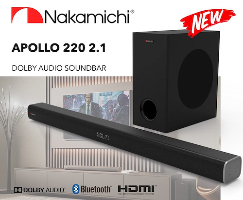 NAKAMICHI APOLLO 220 2.1 DOLBY AUDIO SOUNDBAR