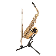 ON STAGE SXS7101B Alto/Tenor Saxophone Stand with Flute Peg