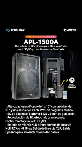 TECSHOW APL-1500A NEW!!! Bluetooth estéreo
