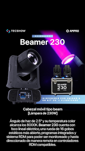 TECSHOW Beamer 230  cabezal móvil tipo beam