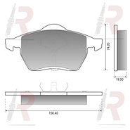 PASTILLA VW BORA (DEL) S/SENSOR -GOLF -PASSAT 1.8T