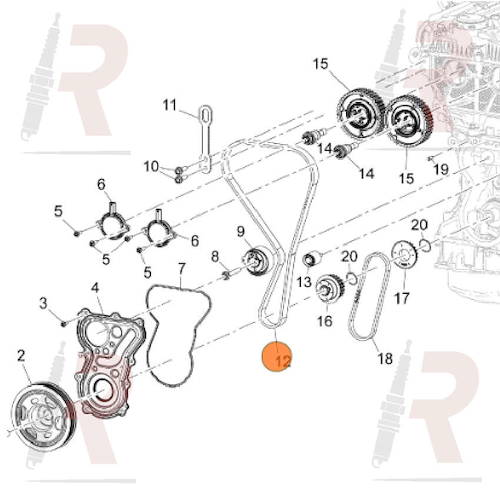 CORREA CH ONIX (DIST) 20/..1.2 -TRACKER 20/..1.2T