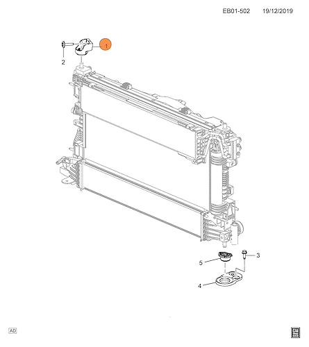 SOPORTE CH ONIX (RADIADOR) SUP 1.0T/1.2T 20/... -TRACKER