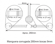 MANGUERA CORRUGADA 280 MM