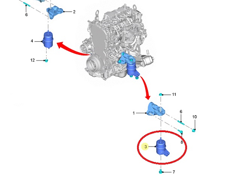 TACO FORD RANGER (MOTOR) 23/... 2.0 IZQ