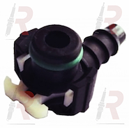 CONECTOR (CURVO 90°) C/RACOR Y A PRESION 9MM Y 12MM