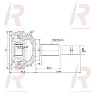 HOMOCINETICA CH ASTRA (L/RUEDA) VECTRA-ZAFIRA C/ABS EXT:33 -