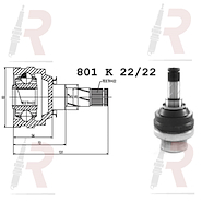 HOMOCINETICA CH CORSA II (L/CAJA) CORSA -COMBO 1.7 DSL