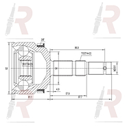 HOMOCINETICA CH MERIVA (L/RUEDA) 03/13 C/ABS EXT:22- INT:23