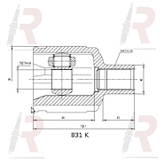 HOMOCINETICA CH S10 (L/CAJA) 98/...-BLAZER- 26/34 HEMBRA