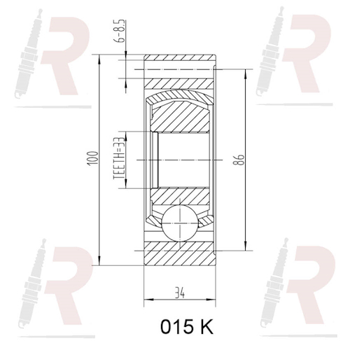 HOMOCINETICA FORD ORION (L/CAJA) POINTER -GOLF -POLO -PAS