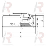 HOMOCINETICA FORD ORION (L/CAJA) POINTER -GOLF -POLO -PAS