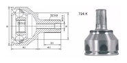 HOMOCINETICA FORD FOCUS II (L/RUEDA) 36/23E C/BULON -SEG/IN