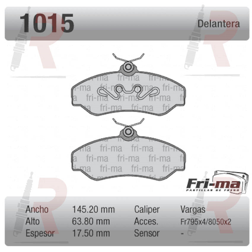 PASTILLA CH S10 (DEL) BLAZER 95/12 4X2 / 4X4 (CON MUESTRA)