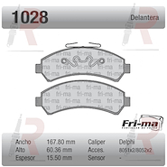 PASTILLA CH S10 (DEL) BLAZER 97/05 4X4