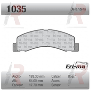 PASTILLA FORD F100 (DEL/TRA) 99/... -F4000