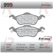 PASTILLA FORD FOCUS (DEL) 99/08