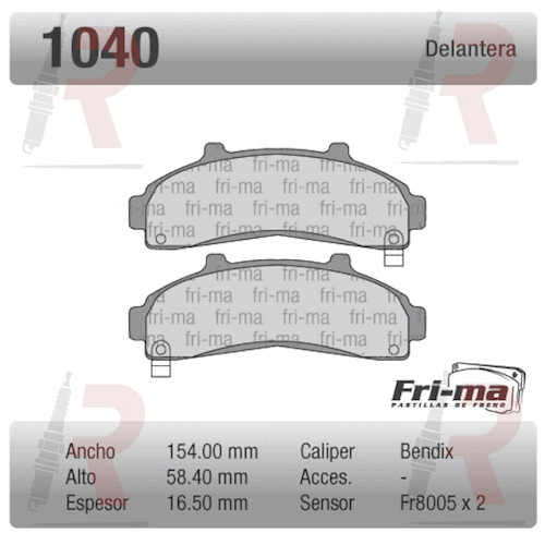 PASTILLA FORD RANGER (DEL) 98/12