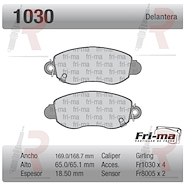 PASTILLA FORD TRANSIT (DEL) 15 PULG.