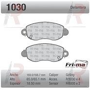 PASTILLA FORD TRANSIT (DEL) 16 PULG.