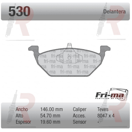 PASTILLA VW FOX (DEL) S/SENSOR -SURAN -BORA -GOLF IV