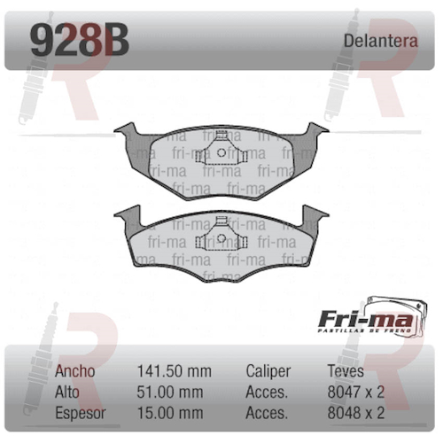 PASTILLA VW GOL TREND (DEL) POLO VENTILADO -VOYAGE