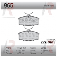 PASTILLA CH CORSA (DEL) 96/99 -GOL 98/...