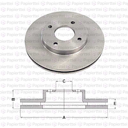 DISCO FORD ECOSPORT (FR/DEL/VENT) 03/12 -FOCUS 98/08 -FIESTA