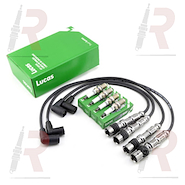 KIT (CABLES DE BUJIAS Y BUJIAS) FOX/SURAN/TREND/GOLF IV