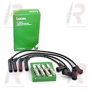 KIT (CABLES DE BUJIAS Y BUJIAS) ROCAM ../08 ECOS/FIESTA/KA