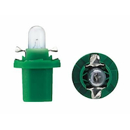 LAMPARA 12V 1P (TABLERO) C/BASE VERDE 2W