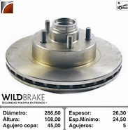 DISCO FORD RANGER (FR/DEL/VENT) 98/12 4X2 C/MAZA Y BUL