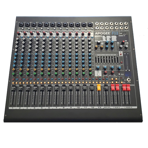 Consola 12 canales.? 12 entradas balanceadas XLR con pre. ? F12 Audio Mixer APOGEE