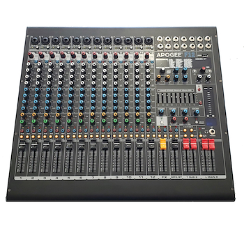 Consola 12 canales.? 12 entradas balanceadas XLR con pre. ? F12 Audio Mixer APOGEE