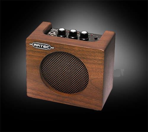 Ampli.5 w.m.sólida.afinador cromatico.(walnut/zebra) AA3TW usado ARTEC