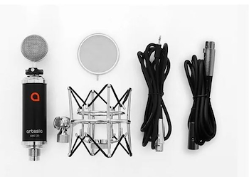 MICROFONO ARTESIA CONDENSER-INCLUYE SOPORTE ARAÑA-CABLE CANO AMC20 ARTESIA