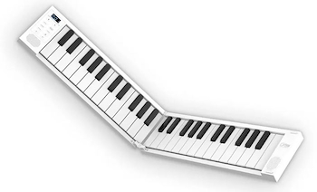 Piano PLEGABLE 49teclas-Sensitivo- 128sonid,Parlant,USB,MIDI CARRY-ON-FP49T- Blanco BLACKSTAR Carry-On