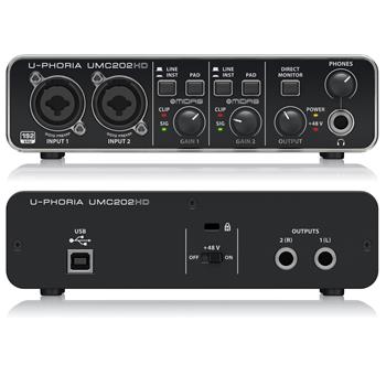 Audiophile 2x2, interfaz de audio usb de 24 bits / 192 khz c UMC202 HD Behringer