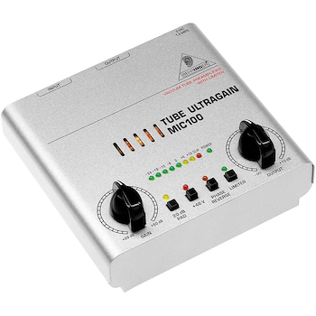 TUBE ULTRAGAIN MIC-100 PRE VALVULR,LIMITADOR,PHANTOM Mic100 Behringer