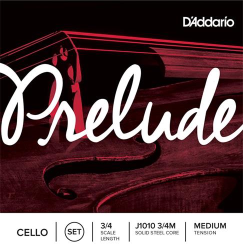 Encordado p/ cello, prelude cello set 3/4, núcleo de acero, J10103/4M DADDARIO