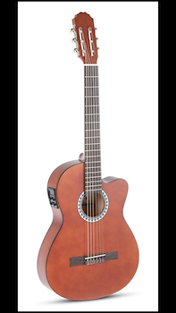 Guitarra Clásica con corte y ecualizador PS510190 4/4 HONEY BROWN MEDIA CAJA GEWA